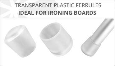 CLEAR PLASTIC PVC FERRULES FOR IRONING BOARDS